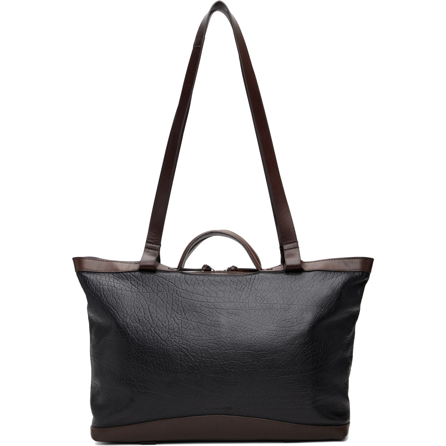 Dries Van Noten Black & Brown Leather Tote