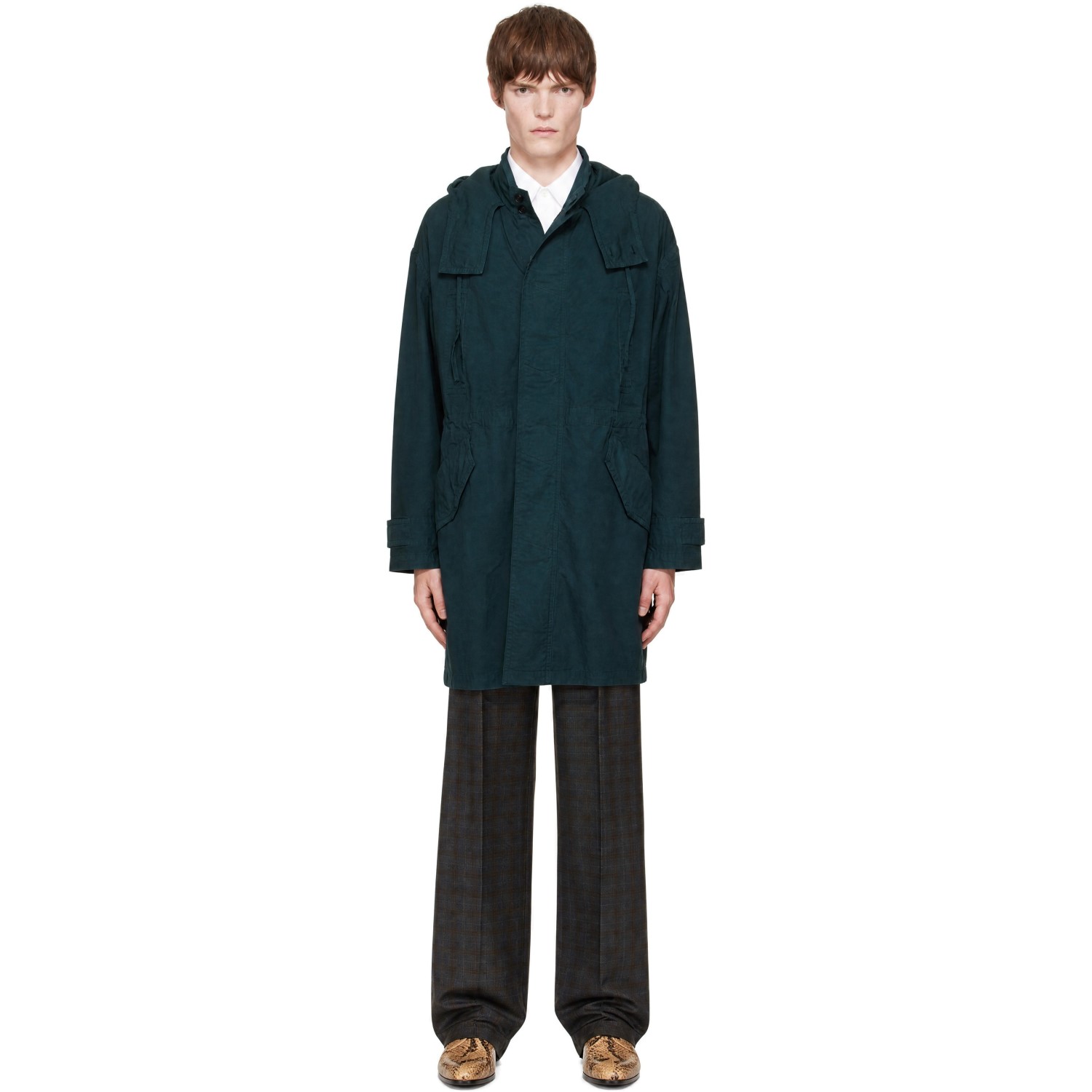 Dries Van Noten Blue Cotton Coat