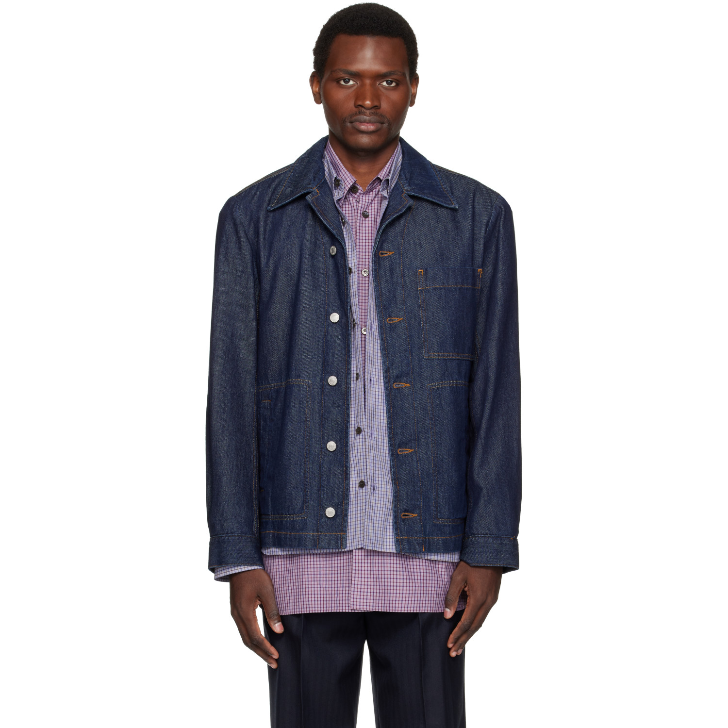Dries Van Noten Indigo Cotton Denim Jacket