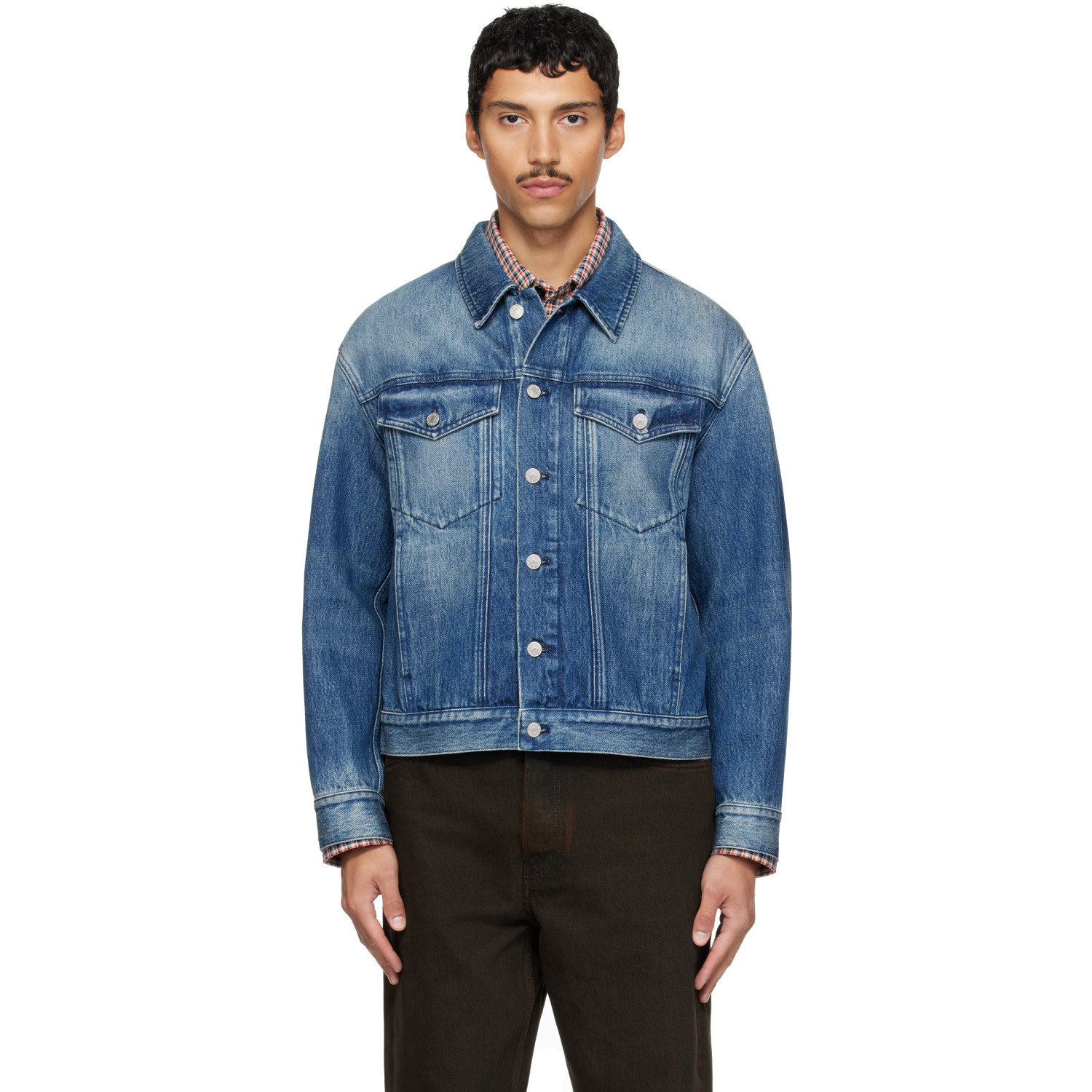 Dries Van Noten Blue Faded Denim Jacket