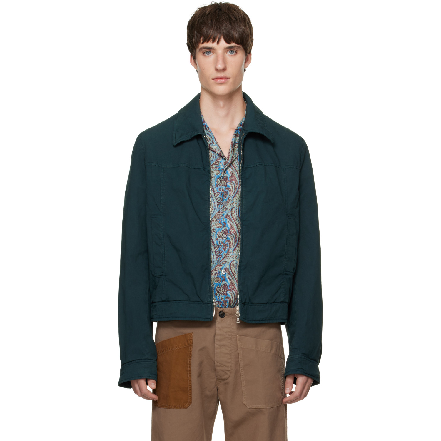 Dries Van Noten Green Cotton Jacket