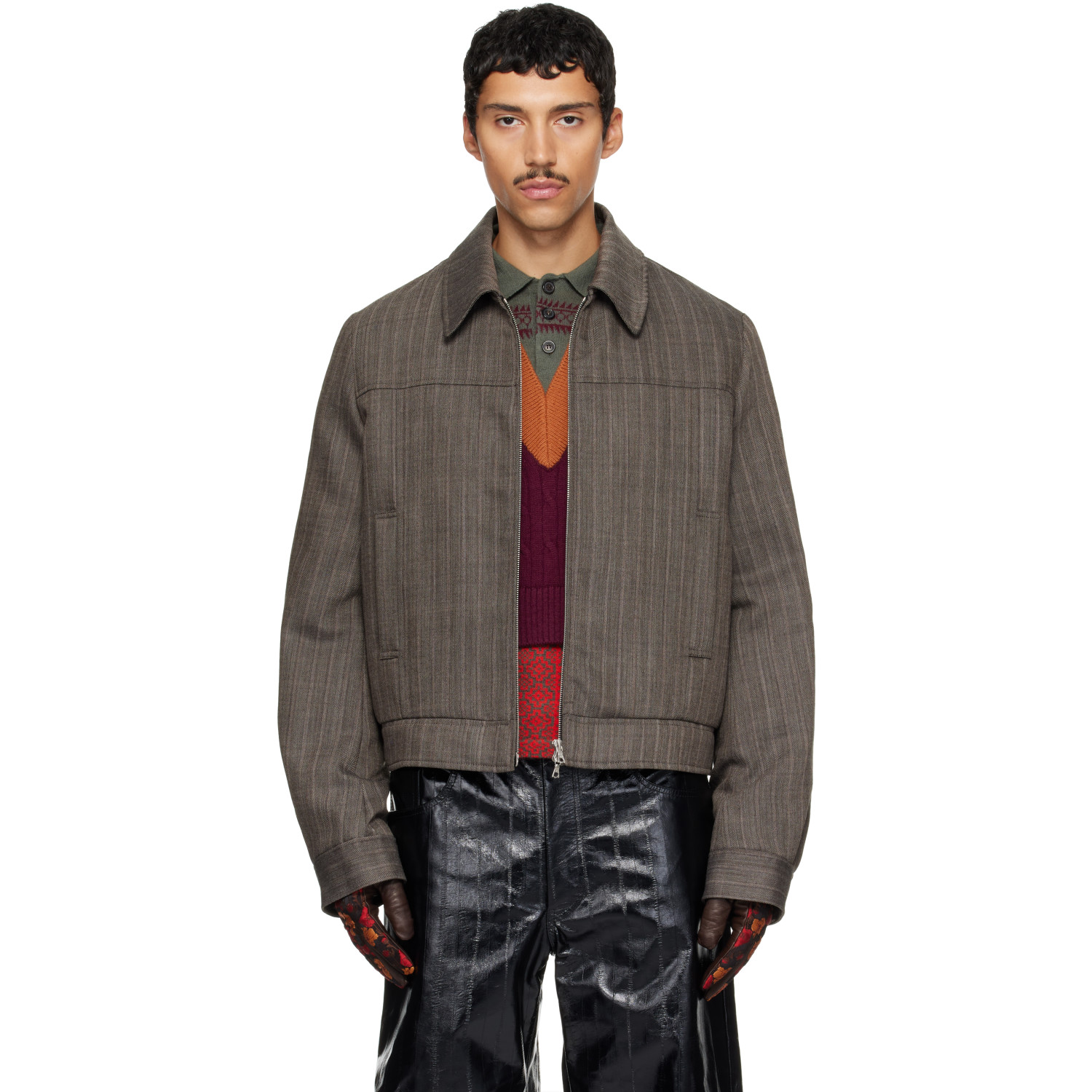 Dries Van Noten Brown Wool Jacket
