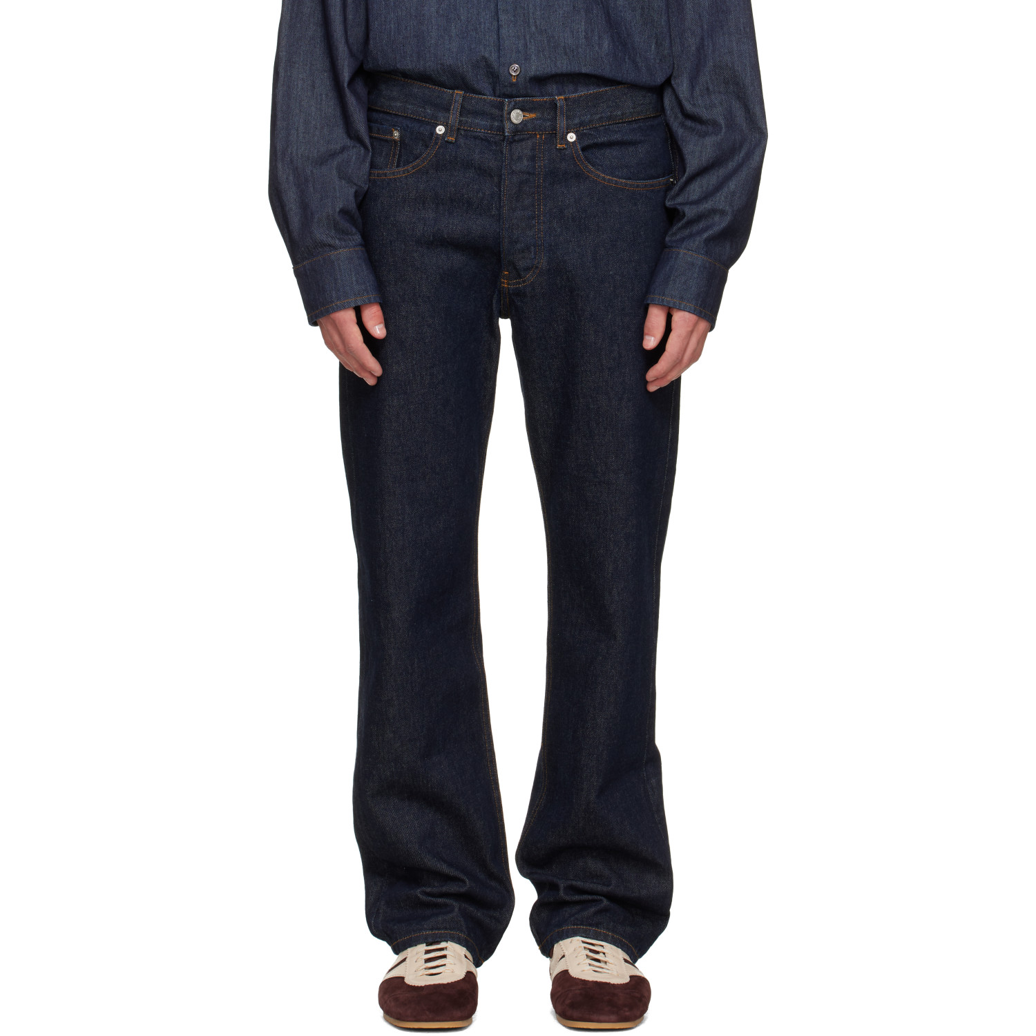 Dries Van Noten Blue Straight Jeans