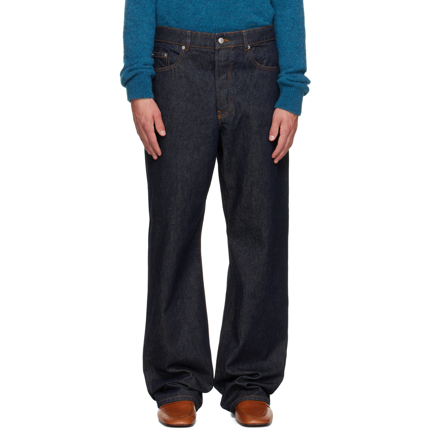 Dries Van Noten Blue Loose Fit Jeans