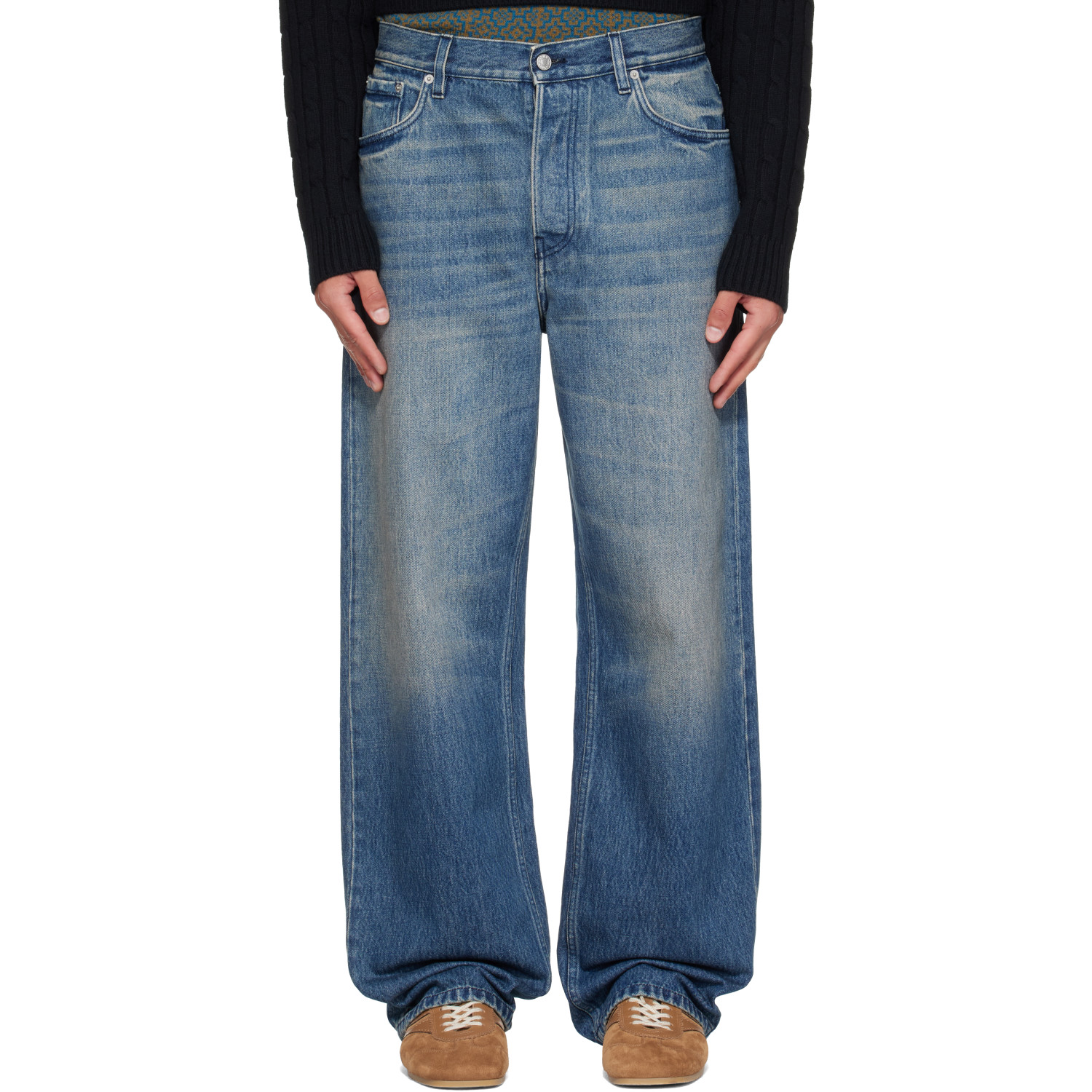 Dries Van Noten Blue Faded Jeans
