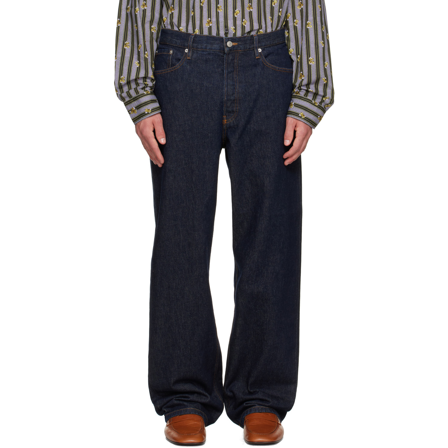 Dries Van Noten Blue Loose Fit Jeans