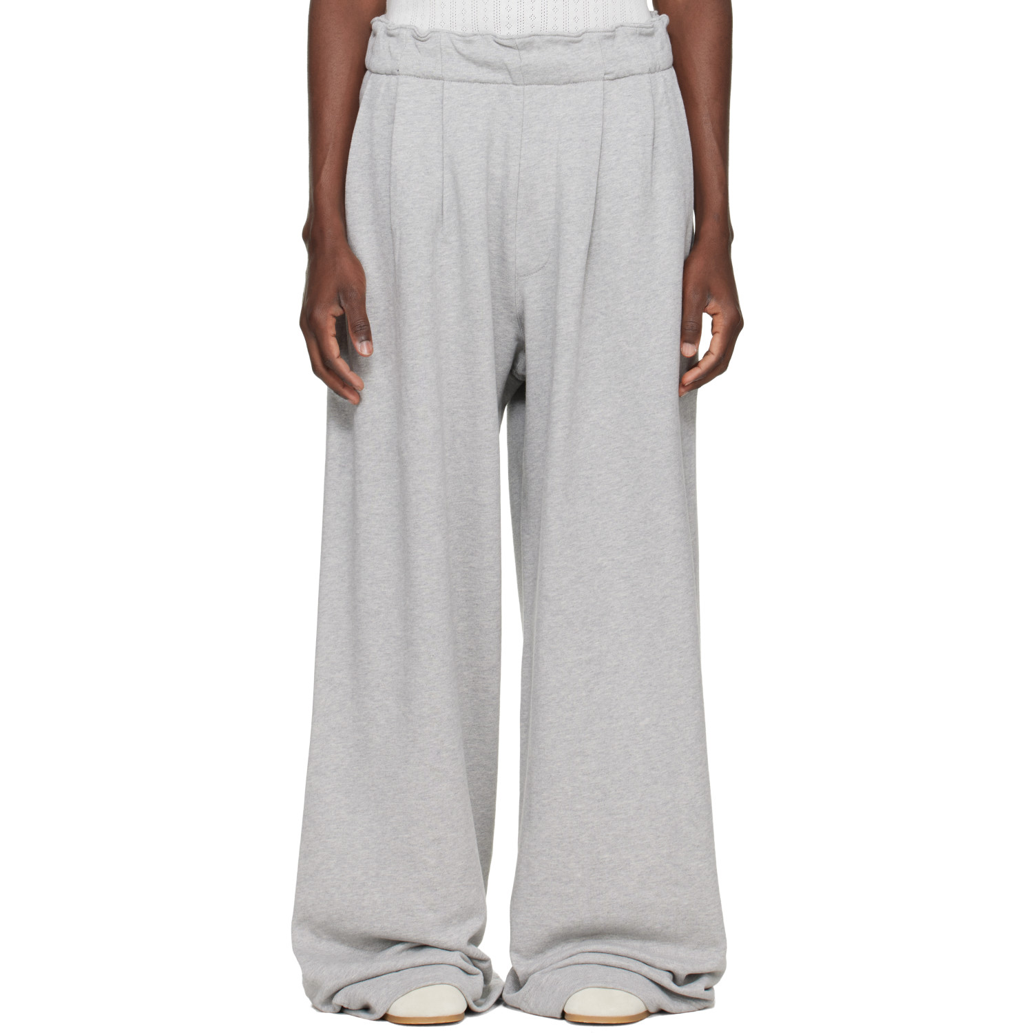 Dries Van Noten Gray Pleated Sweatpants
