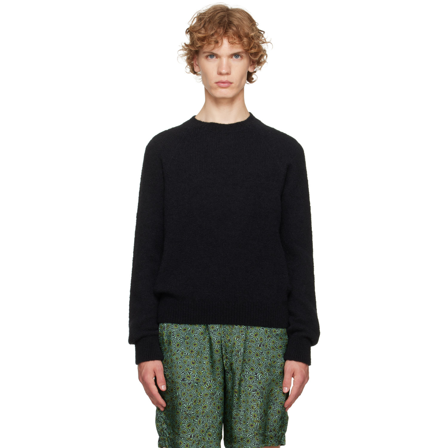 Dries Van Noten Black Alpaca Sweater