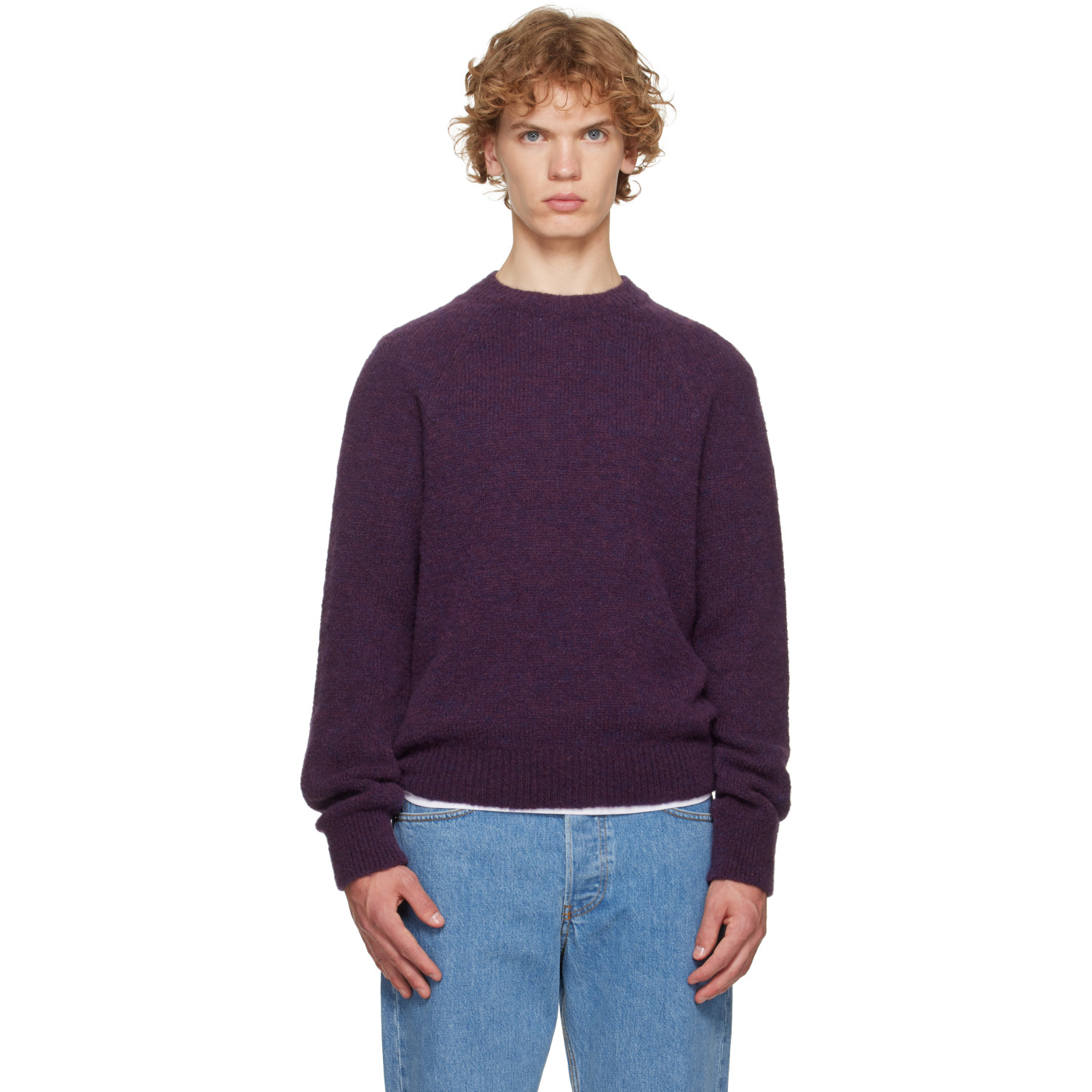 Dries Van Noten Purple Alpaca Sweater