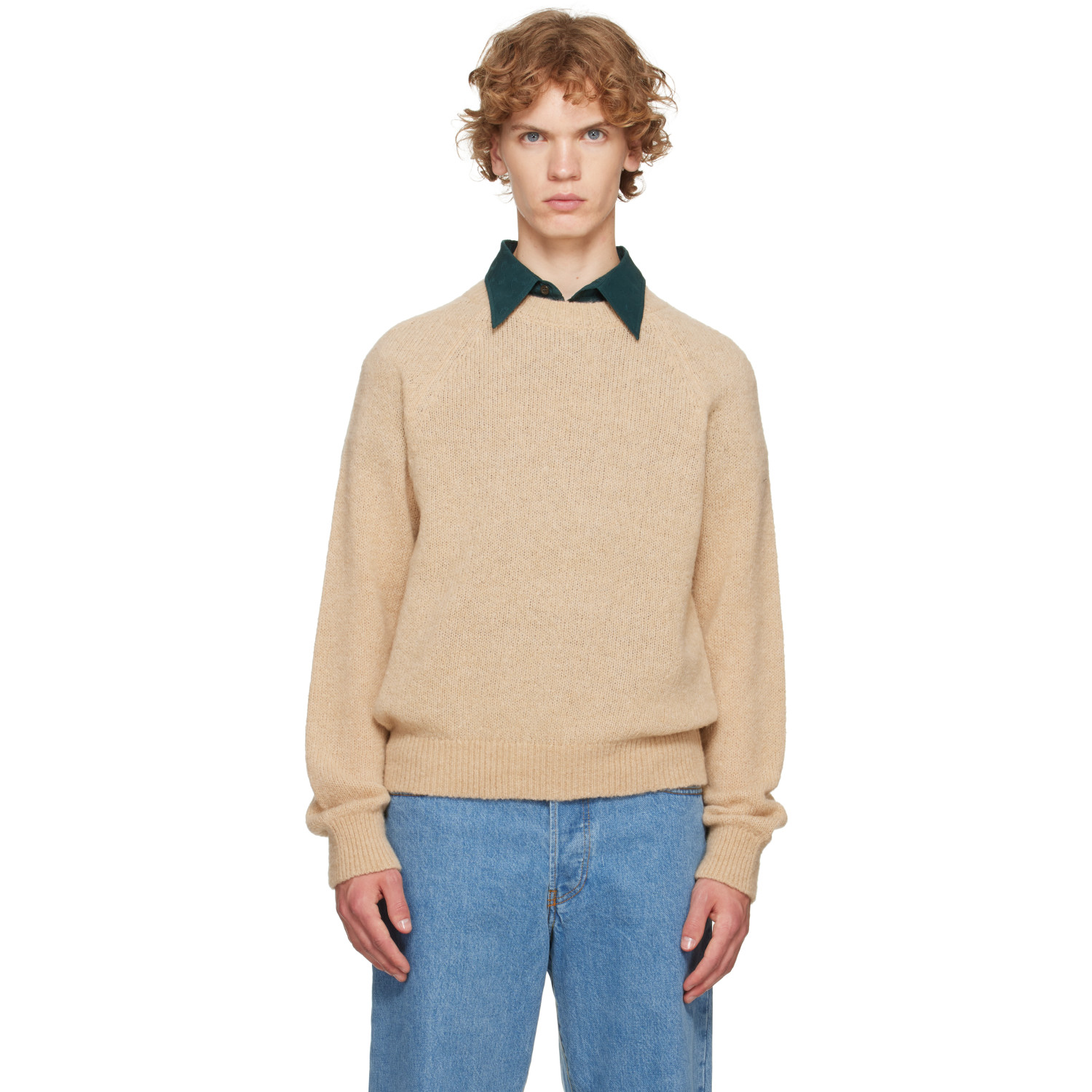 Dries Van Noten Beige Alpaca Sweater