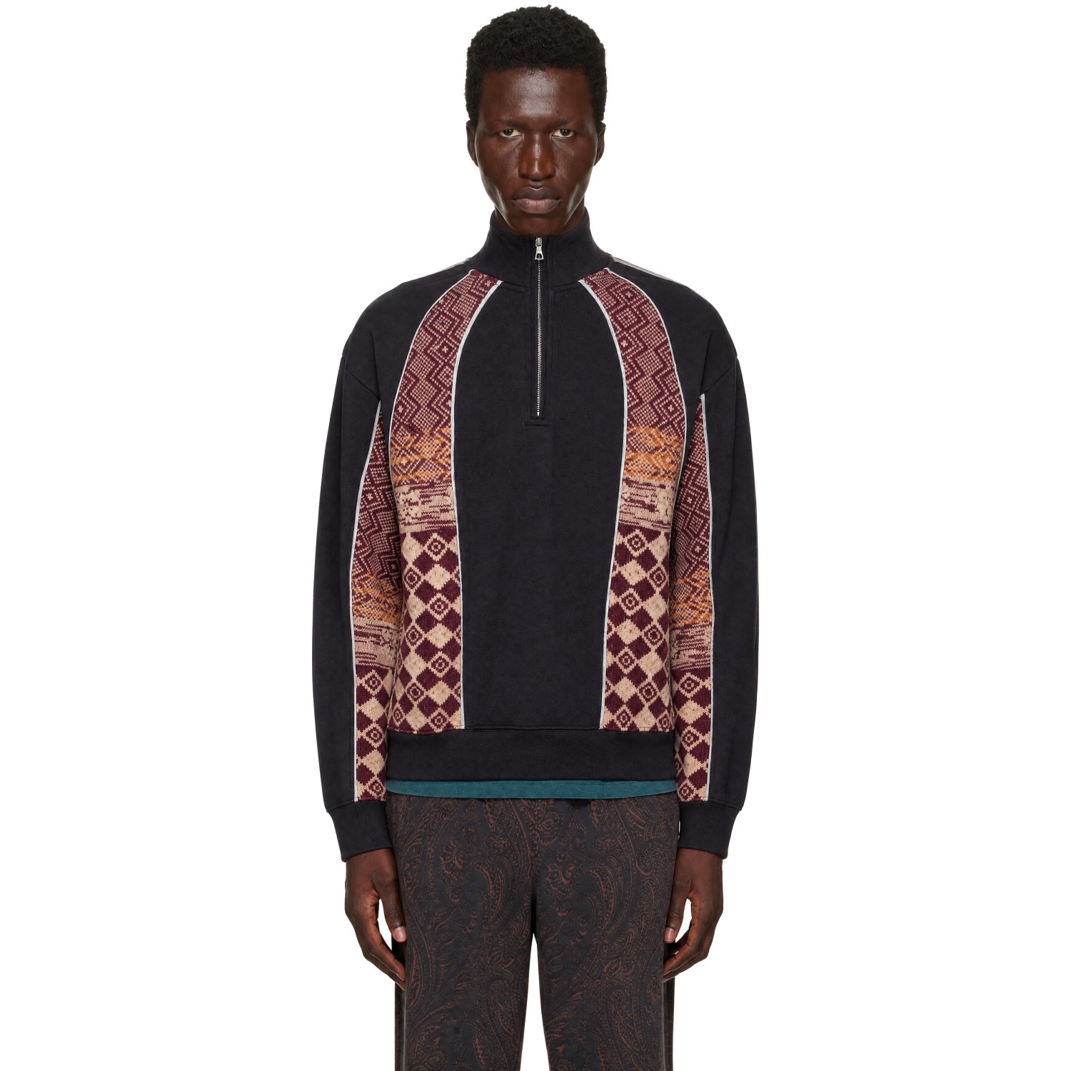 Dries Van Noten Navy Cotton Terry Jacket