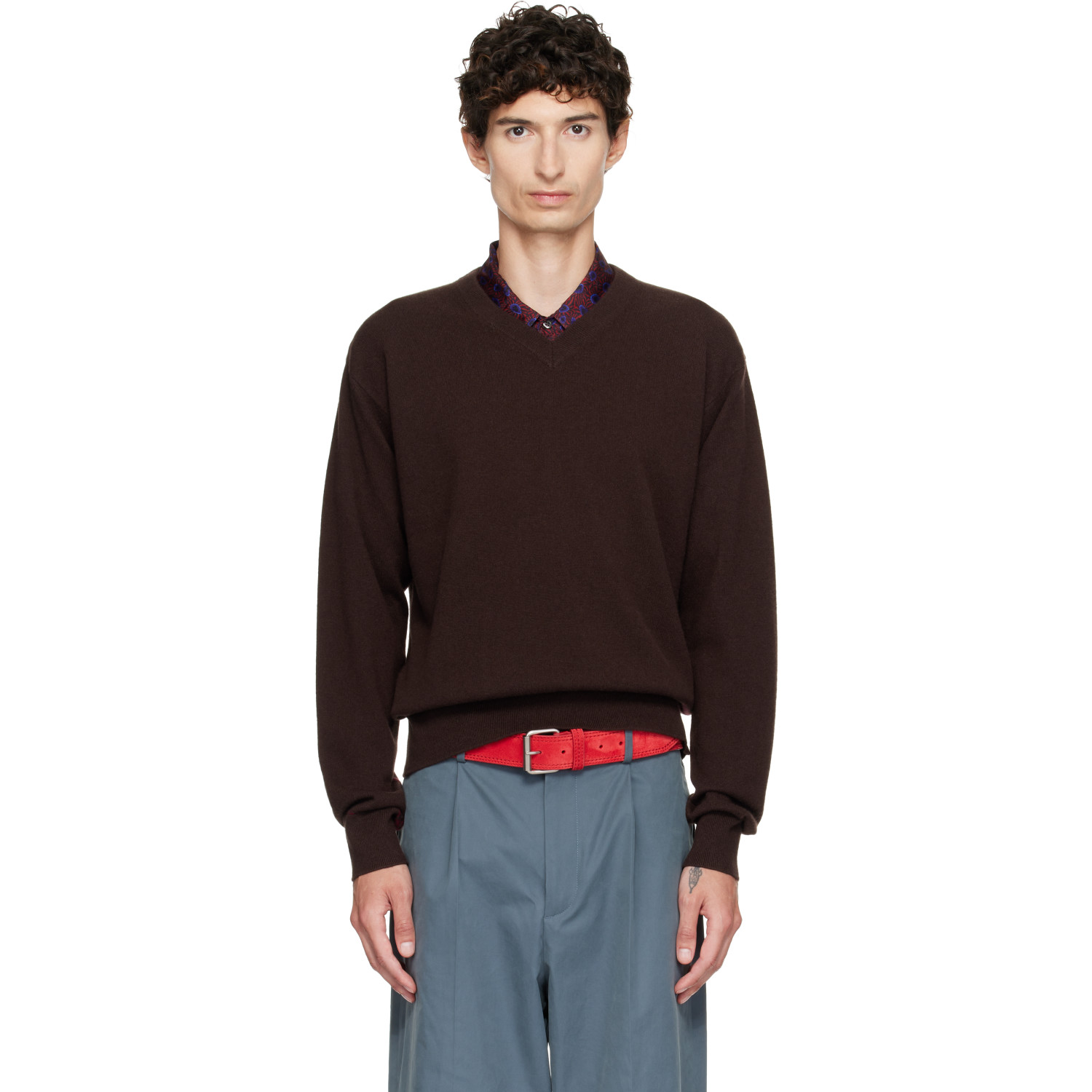 Dries Van Noten Brown Cashmere Sweater