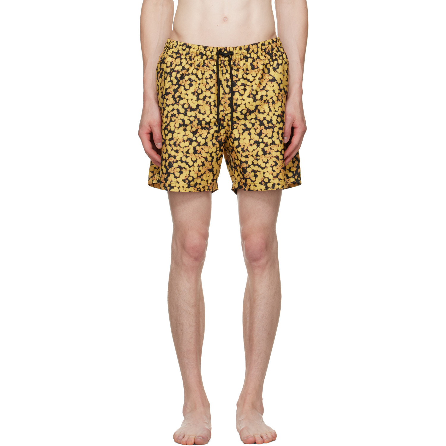 Dries Van Noten Yellow Printed Swim Shorts