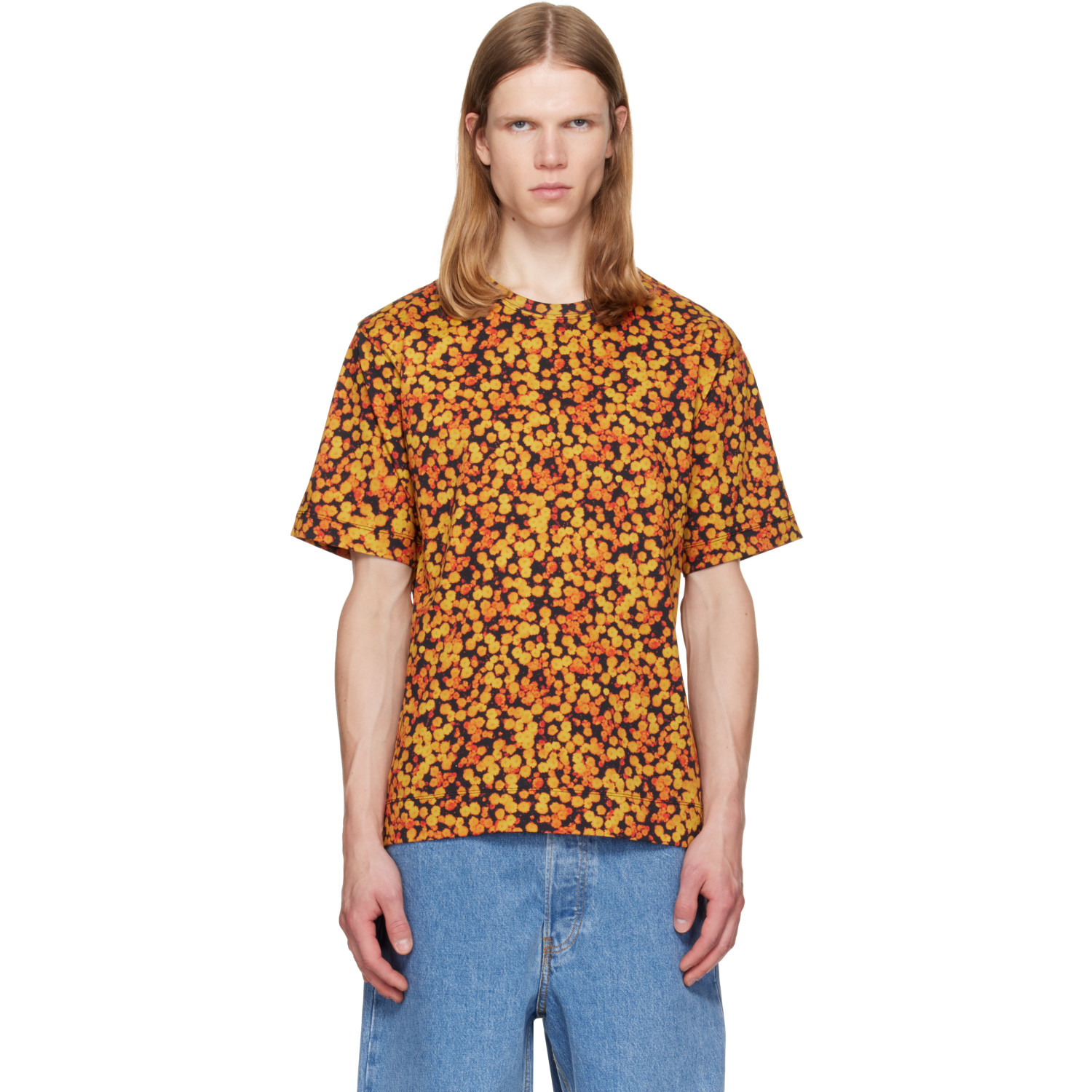 Dries Van Noten Orange Regular Fit Cotton T-shirt