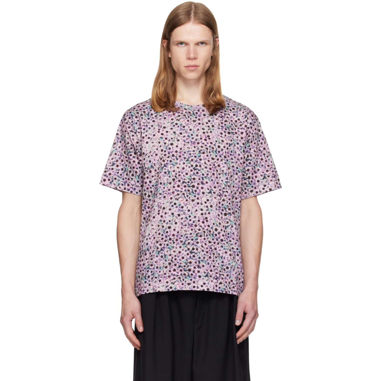 Dries Van Noten Pink Regular Fit Cotton T-shirt