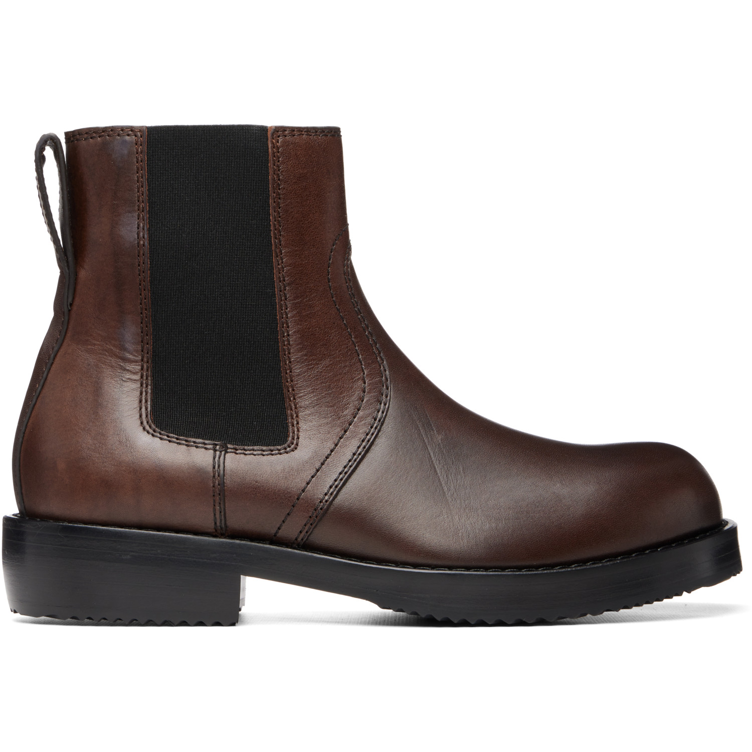 Dries Van Noten Brown Leather Chelsea Boots
