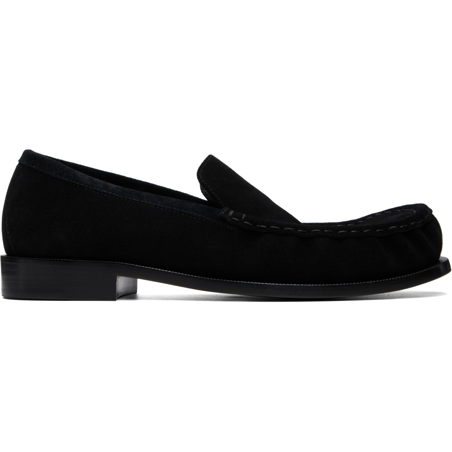 Dries Van Noten Black Suede Loafers