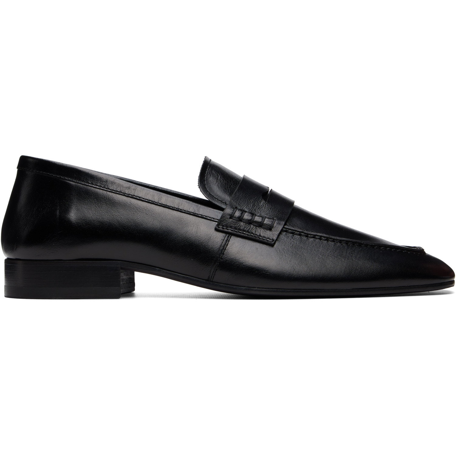 Dries Van Noten Black Leather Loafers