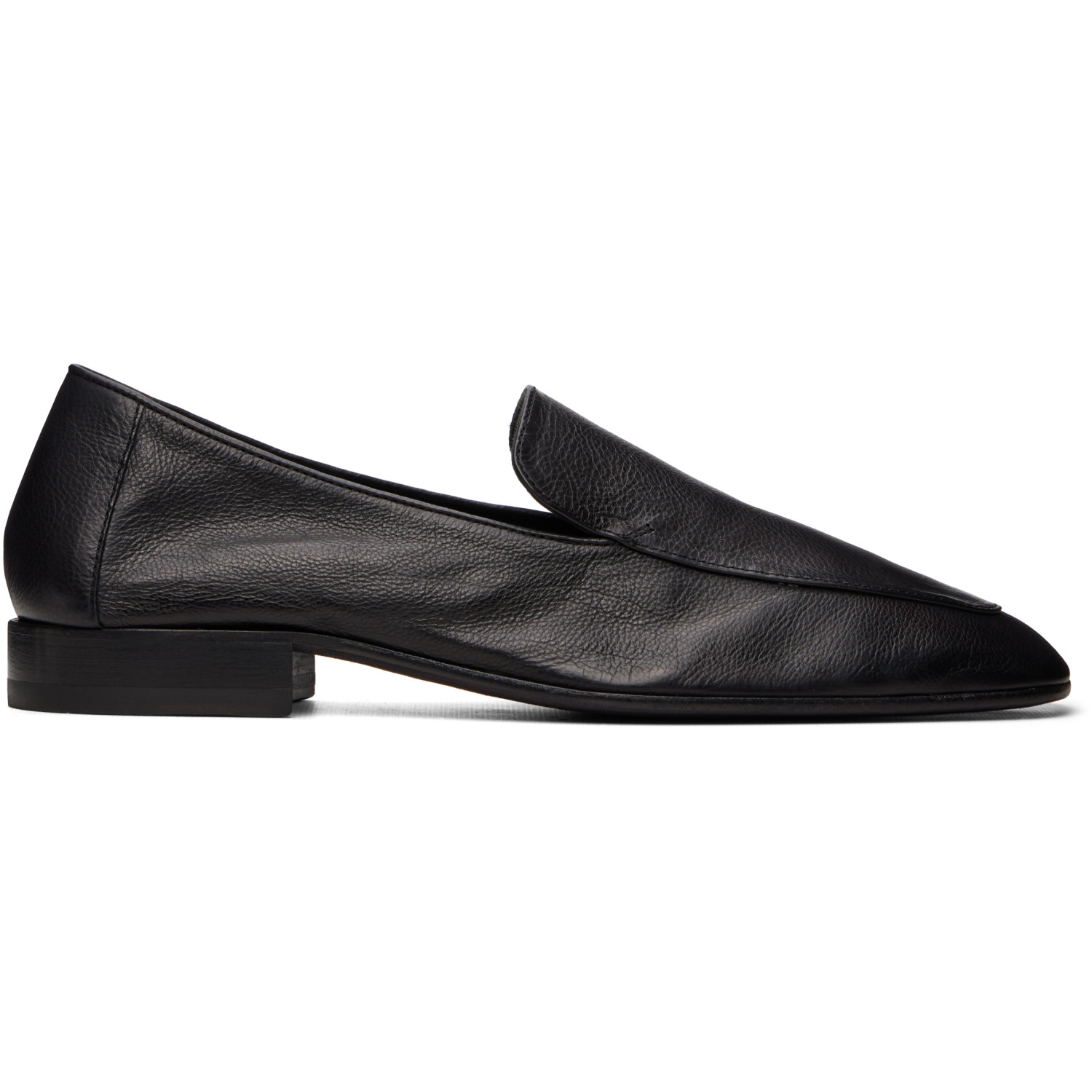 Dries Van Noten Black Leather Loafers