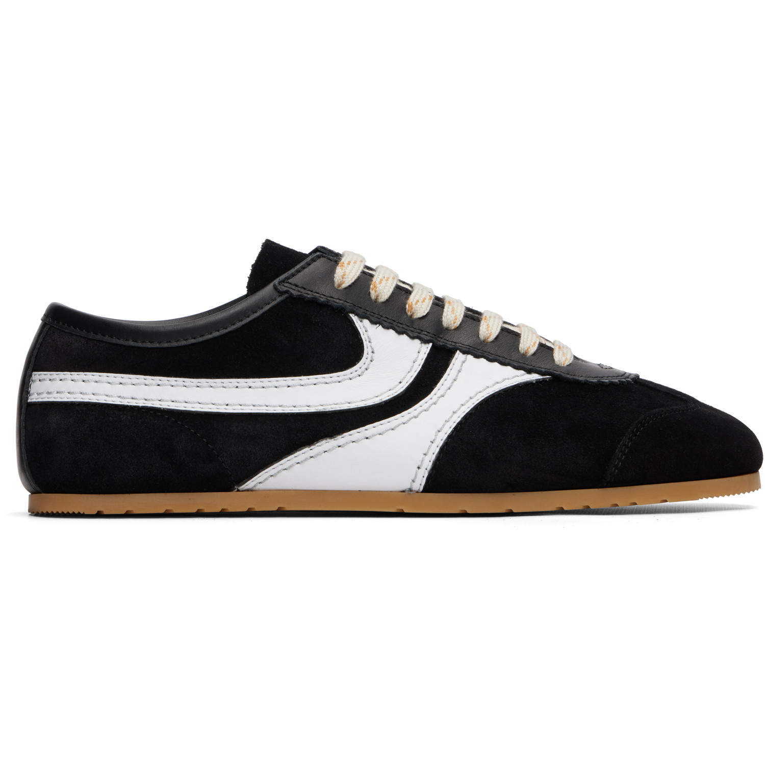 Dries Van Noten Black & White Suede Sneakers