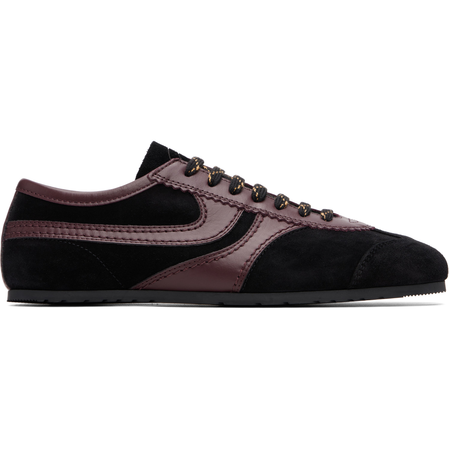 Dries Van Noten Black & Purple Suede Sneakers