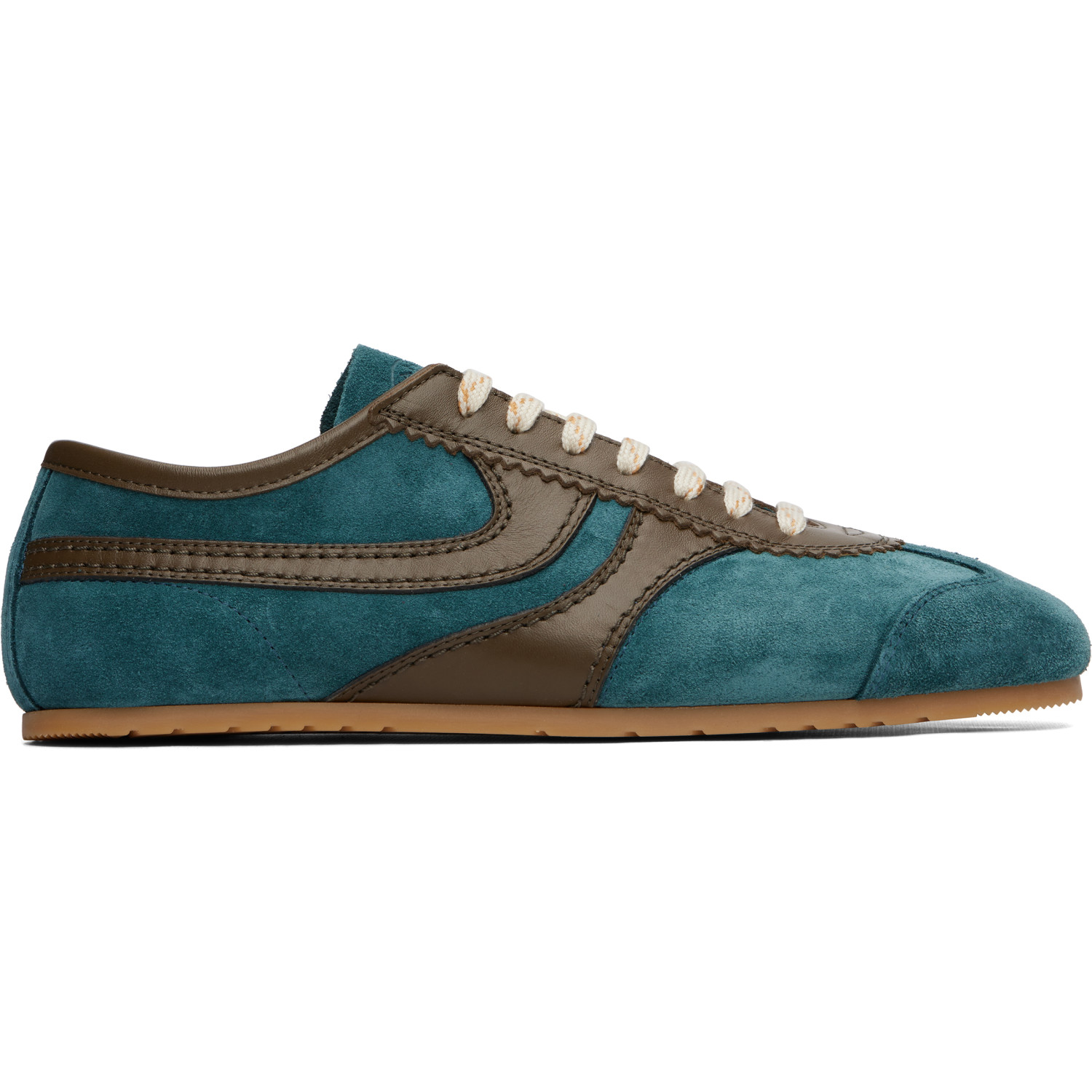 Dries Van Noten Blue & Brown Suede Sneakers