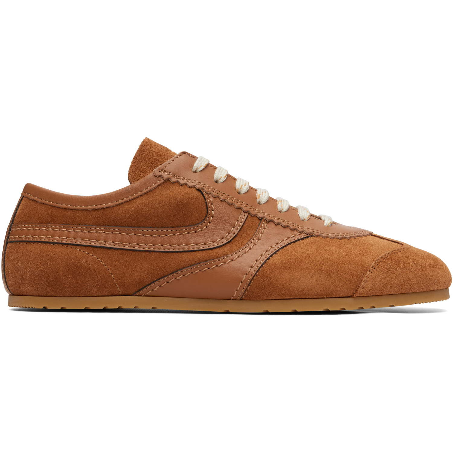 Dries Van Noten Tan Suede Sneakers