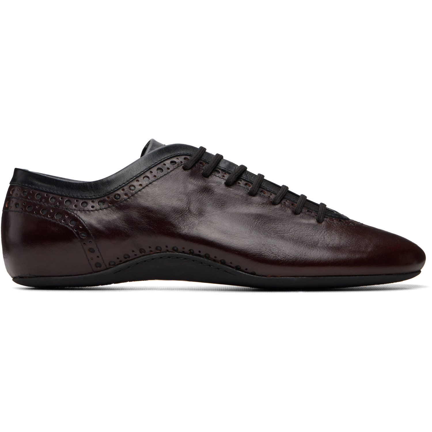 Dries Van Noten Brown Leather Sneakers