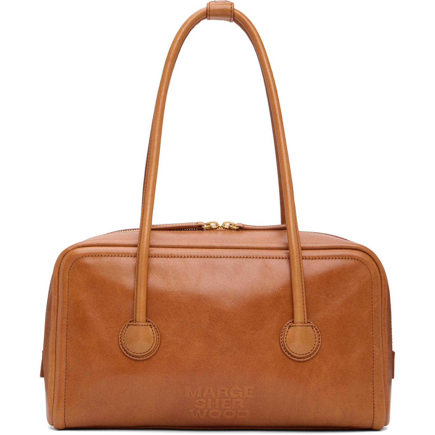 MARGESHERWOOD Brown Soft Boston Small Bag
