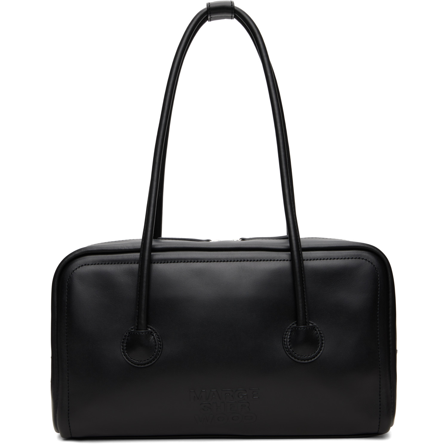MARGESHERWOOD Black Soft Boston Small Bag