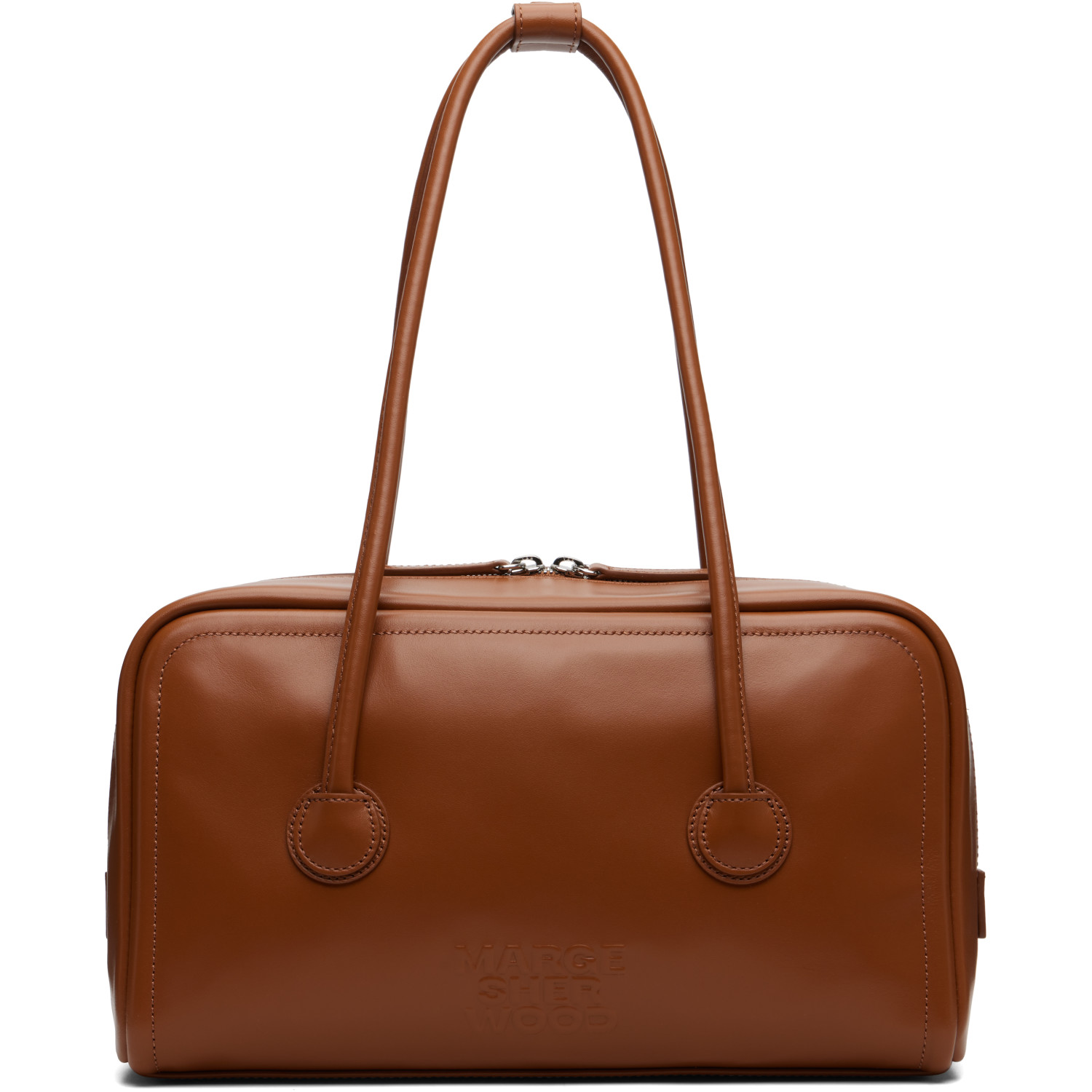 MARGESHERWOOD Brown Soft Boston Small Bag