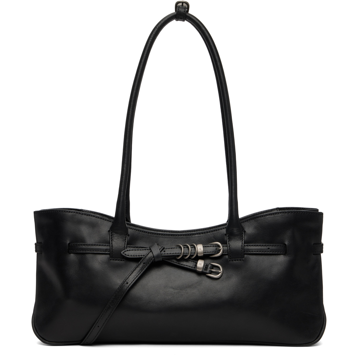 MARGESHERWOOD Black Leather 'Grandma' Used Shoulder Bag