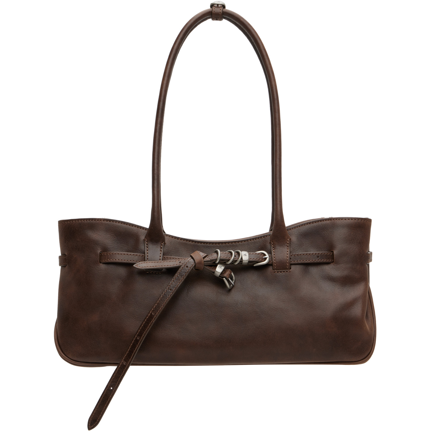 MARGESHERWOOD Brown Leather 'Grandma' Used Shoulder Bag