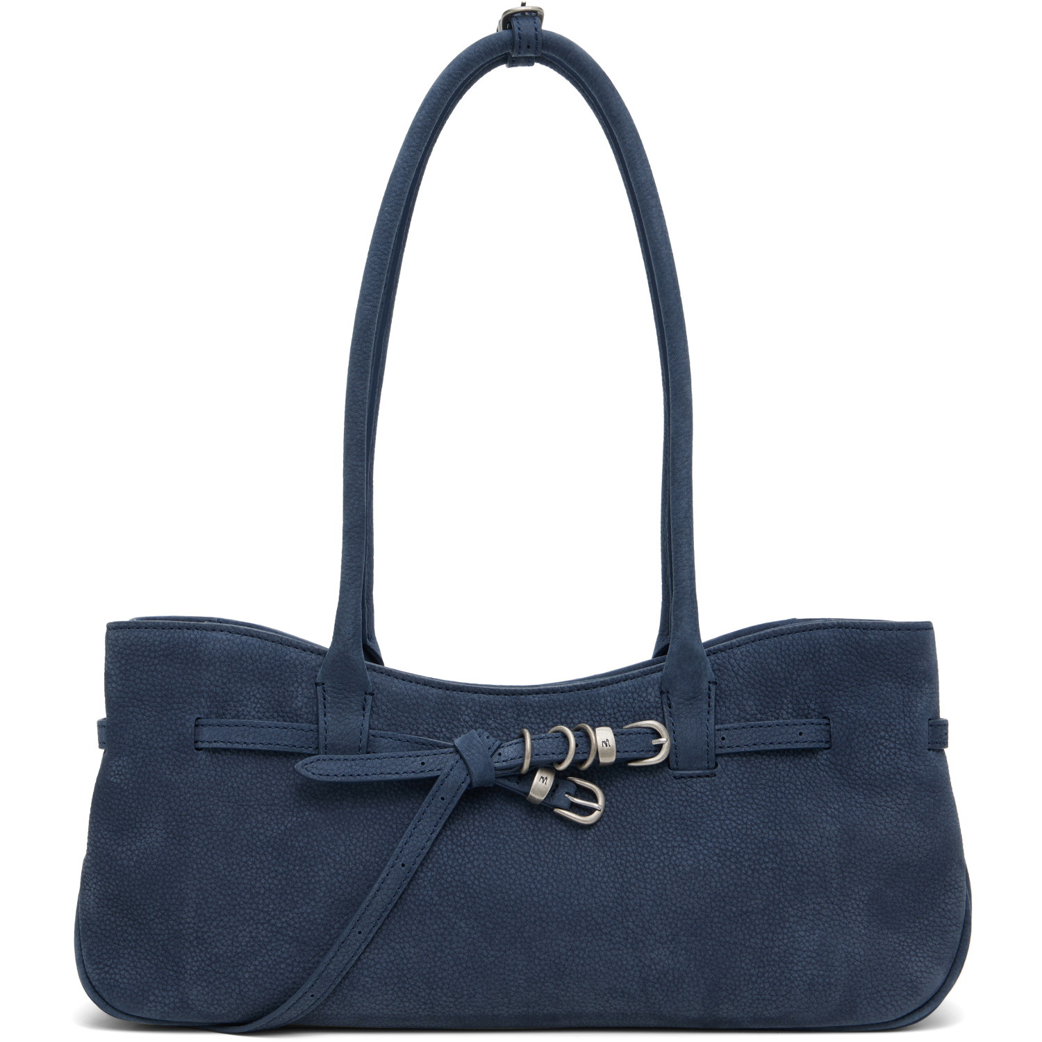 MARGESHERWOOD Navy Leather 'Grandma' Used Shoulder Bag