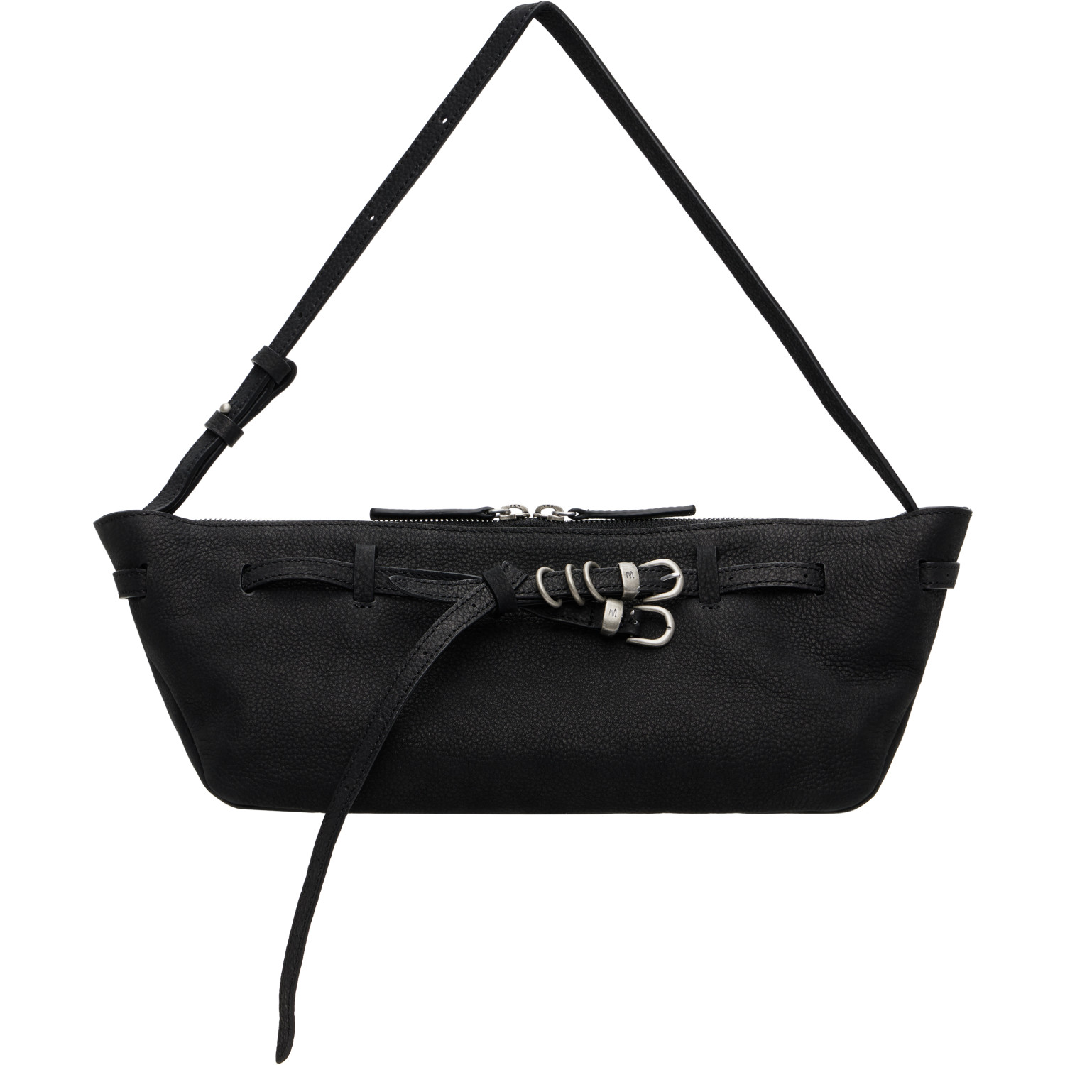 MARGESHERWOOD Black Leather 'Grandma' Used Sling Bag