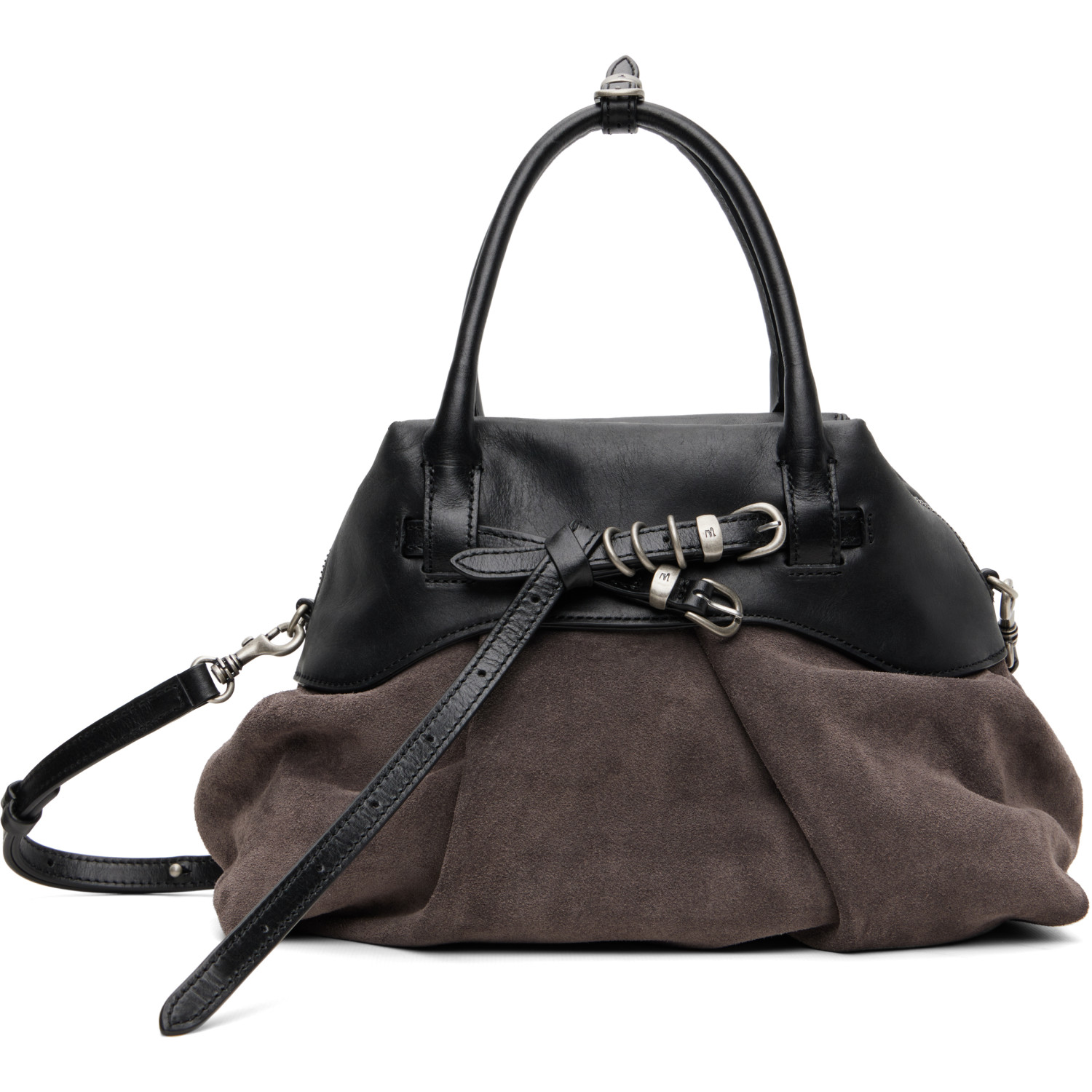 MARGESHERWOOD Black & Suede Soft 'Grandma' Layered Mini Bag