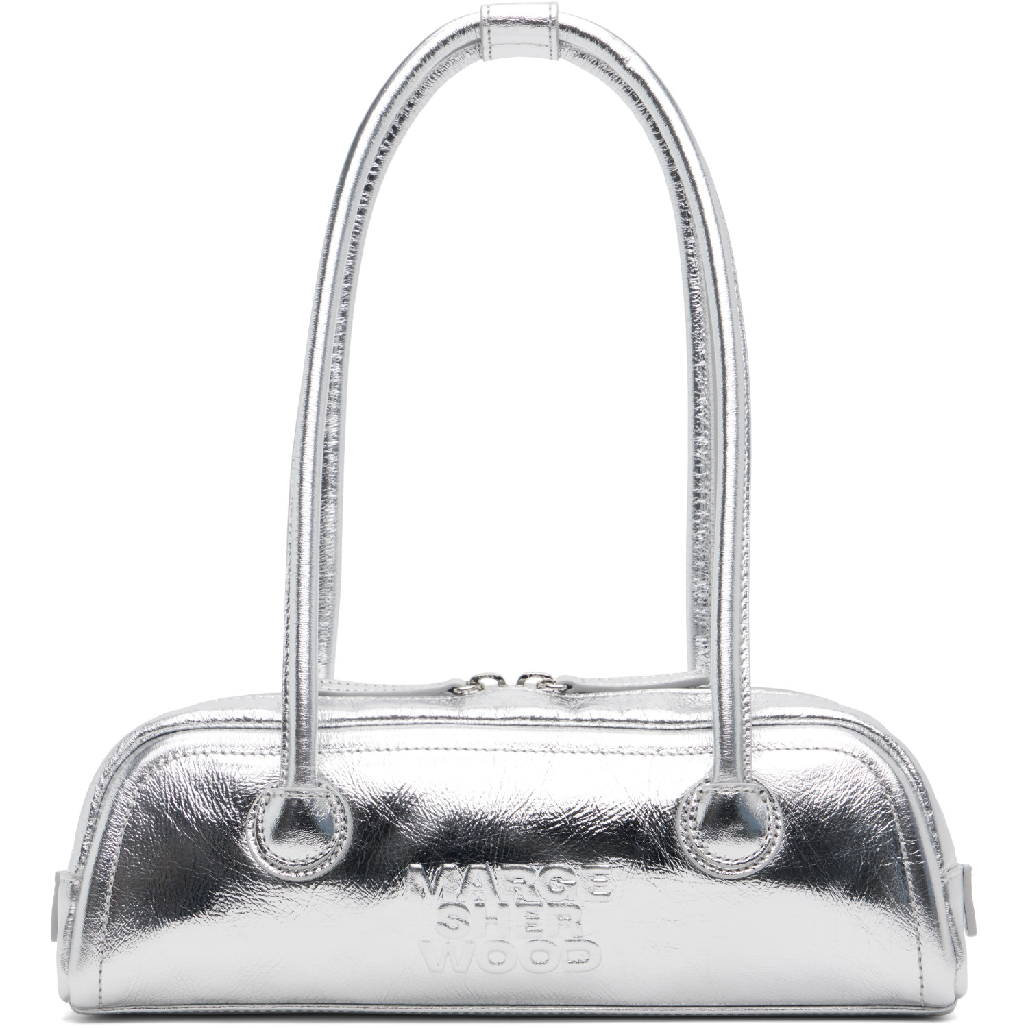 MARGESHERWOOD Silver Soft Boston EW Mini Bag
