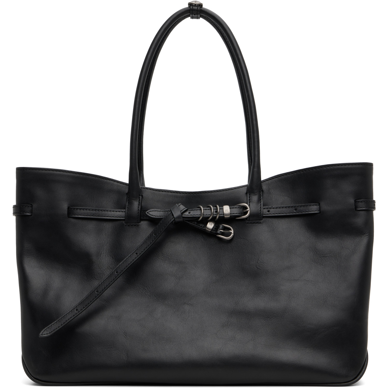 MARGESHERWOOD Black Leather 'Grandma' Used Large Tote