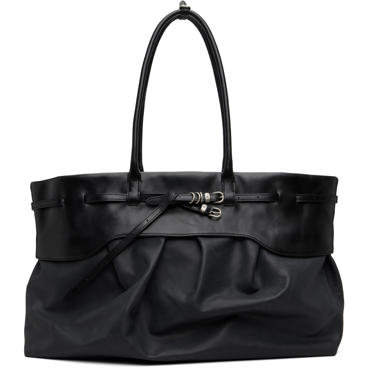 MARGESHERWOOD Black Soft Grandma Layered Tote