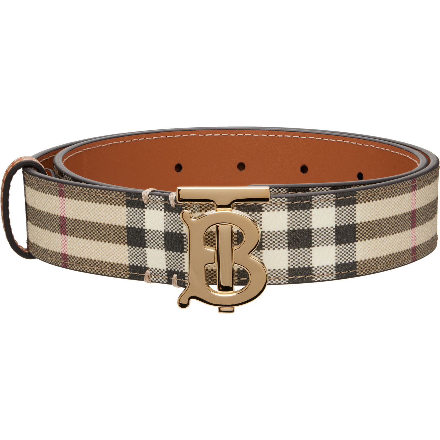 Burberry Beige Check TB Belt