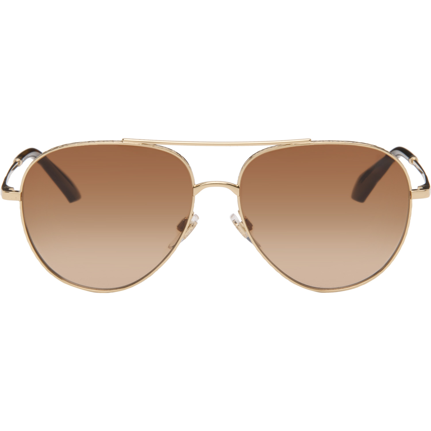 Burberry Gold Aviator Sunglasses