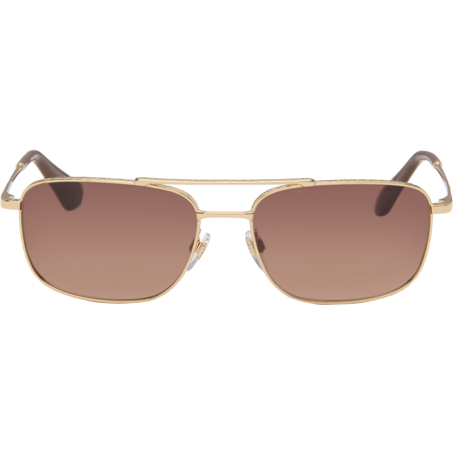 Burberry Gold Aviator Sunglasses