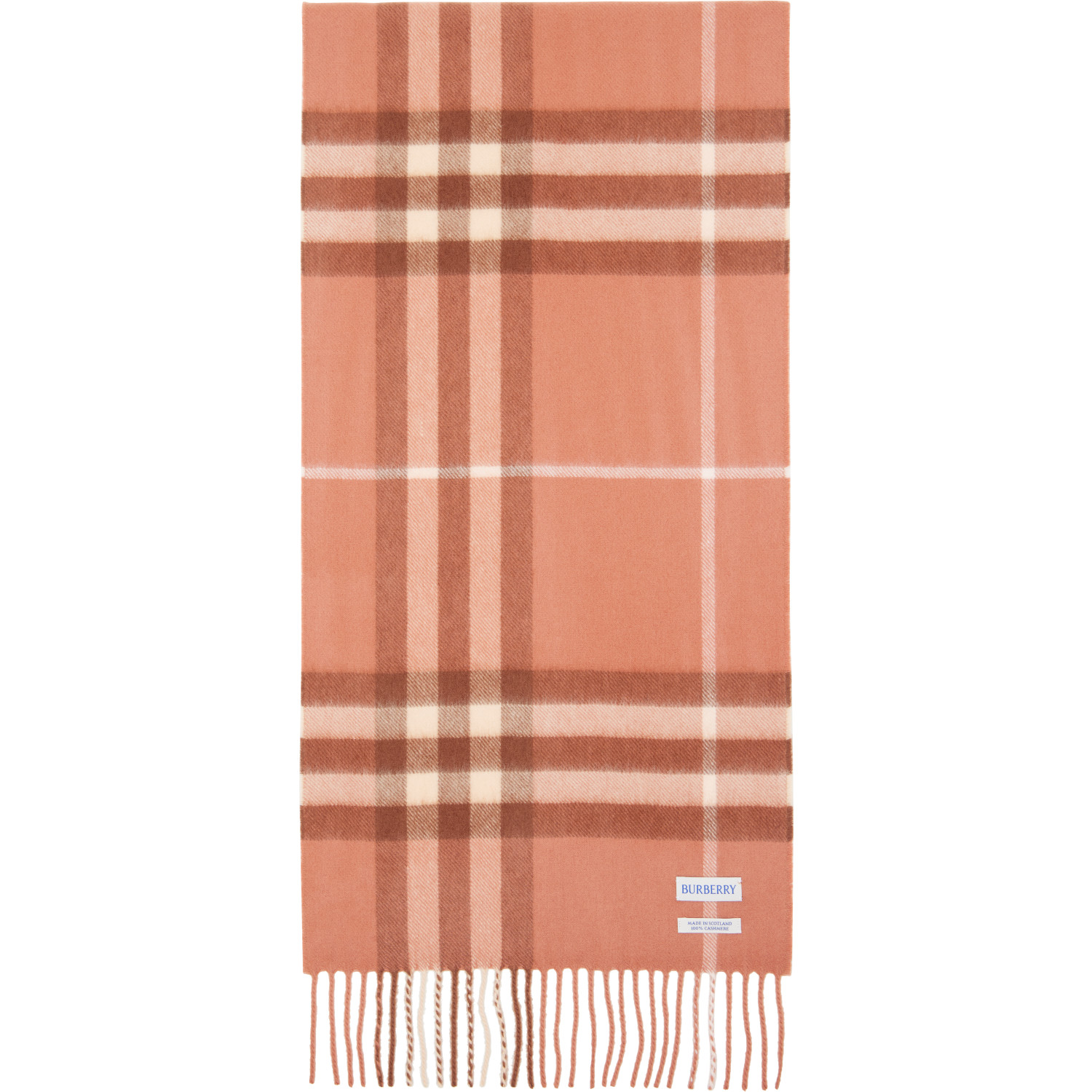 Burberry Pink Check Cashmere Scarf
