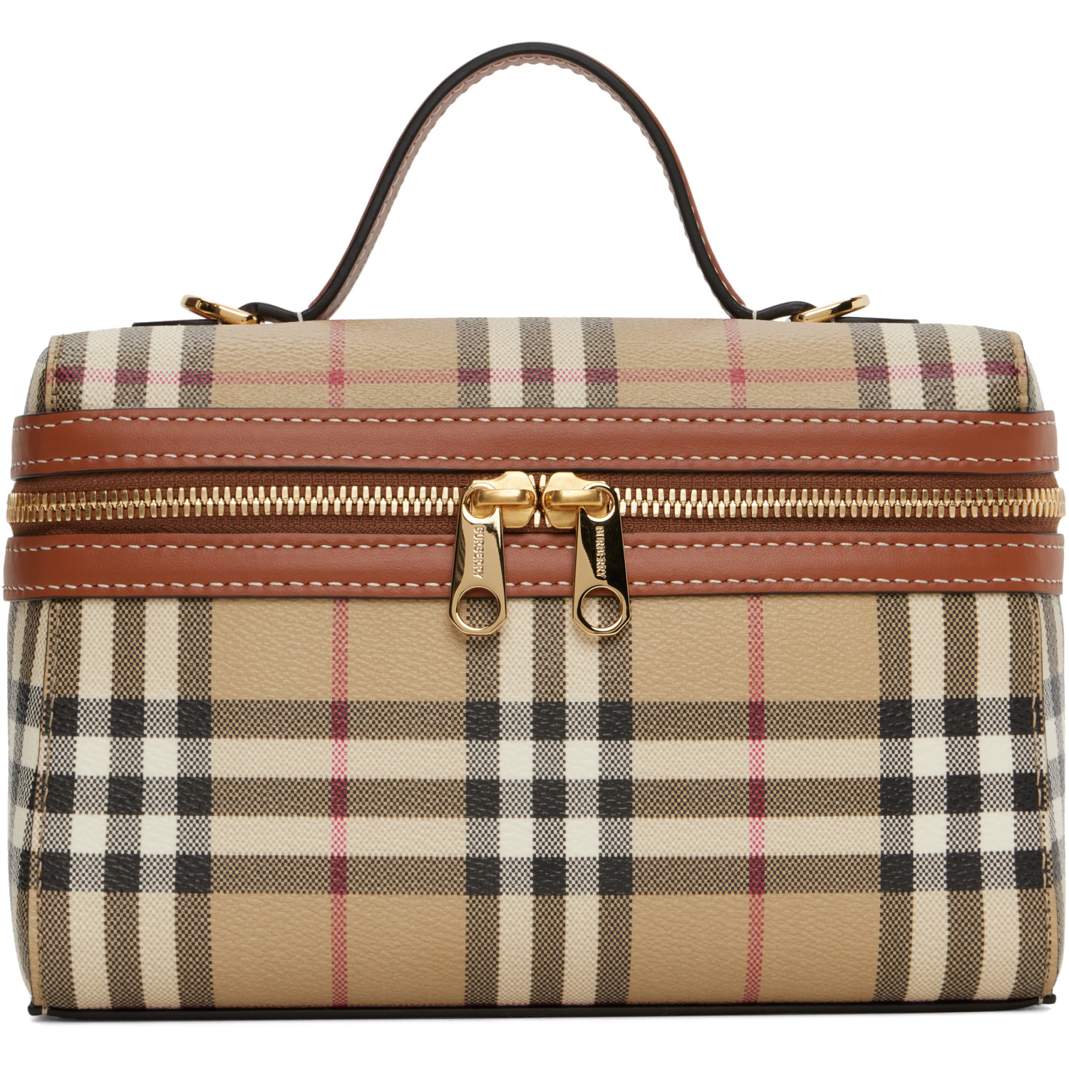 Burberry Beige Check Vanity Bag