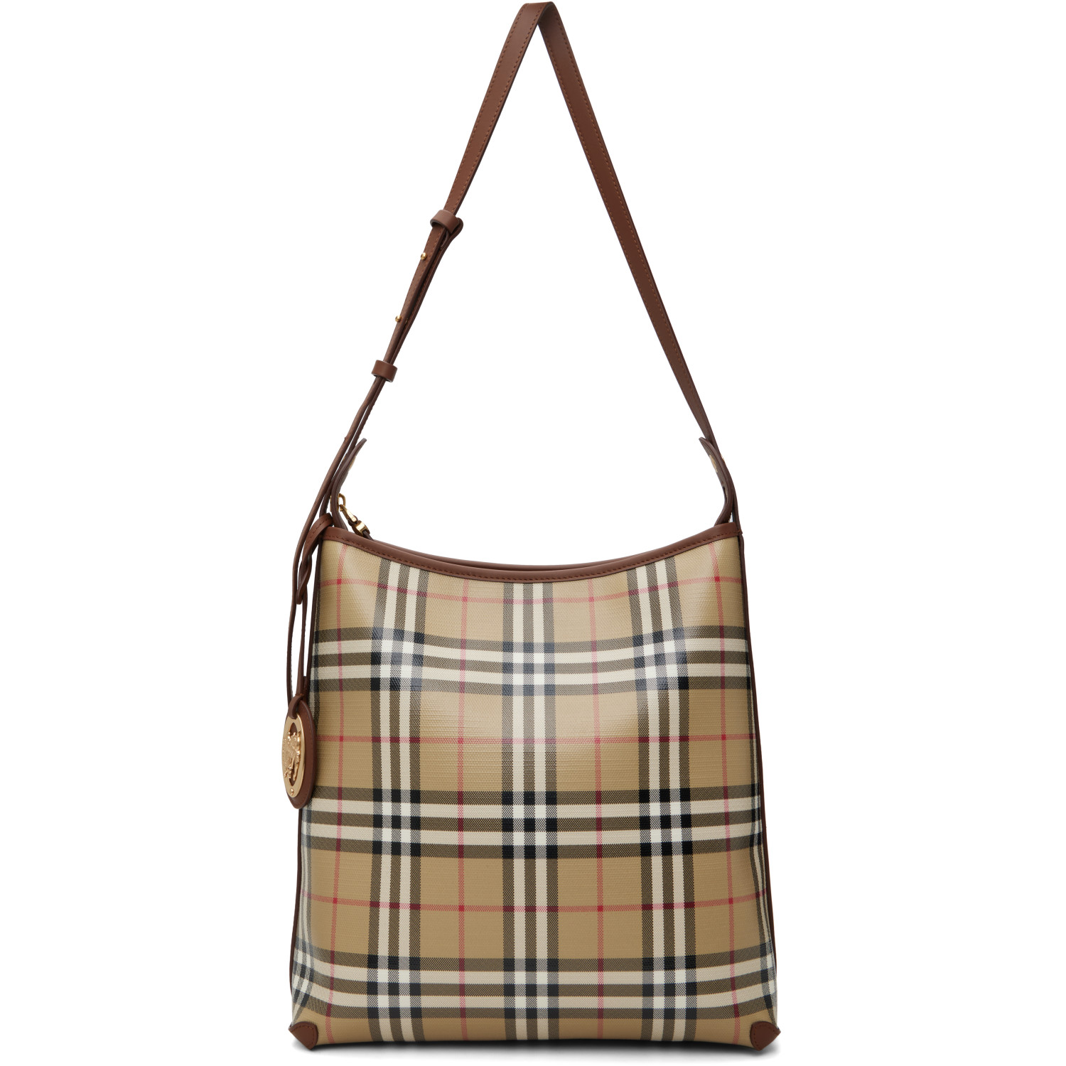 Burberry Beige Small Check Shoulder Bag