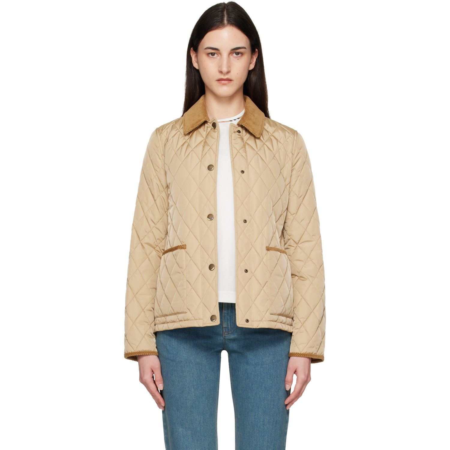 Burberry Beige Quilted Nylon Jacket
