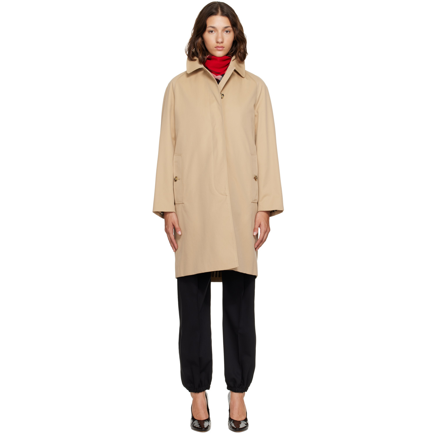 Burberry Beige Cotton Gabardine Trench Coat