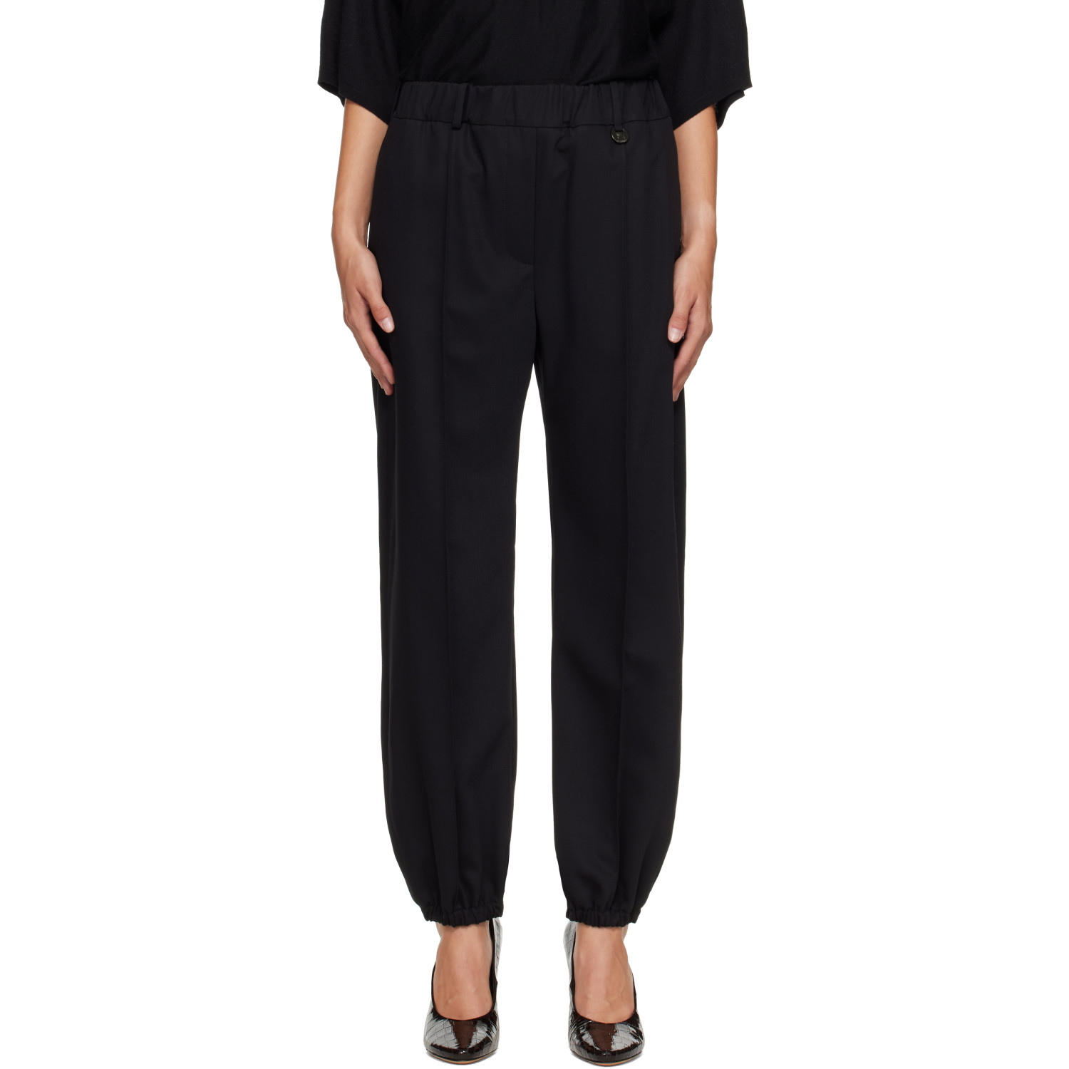 Burberry Black Wool Jogging Trousers