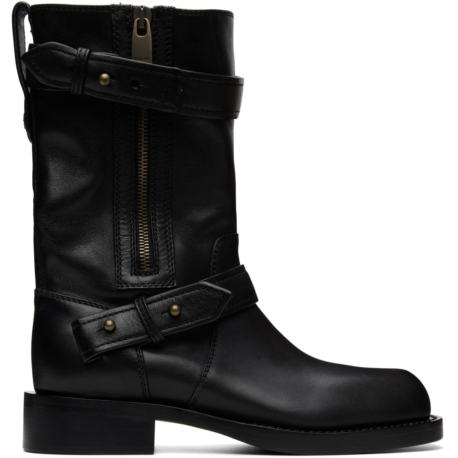 Burberry Black Kent Biker Boots