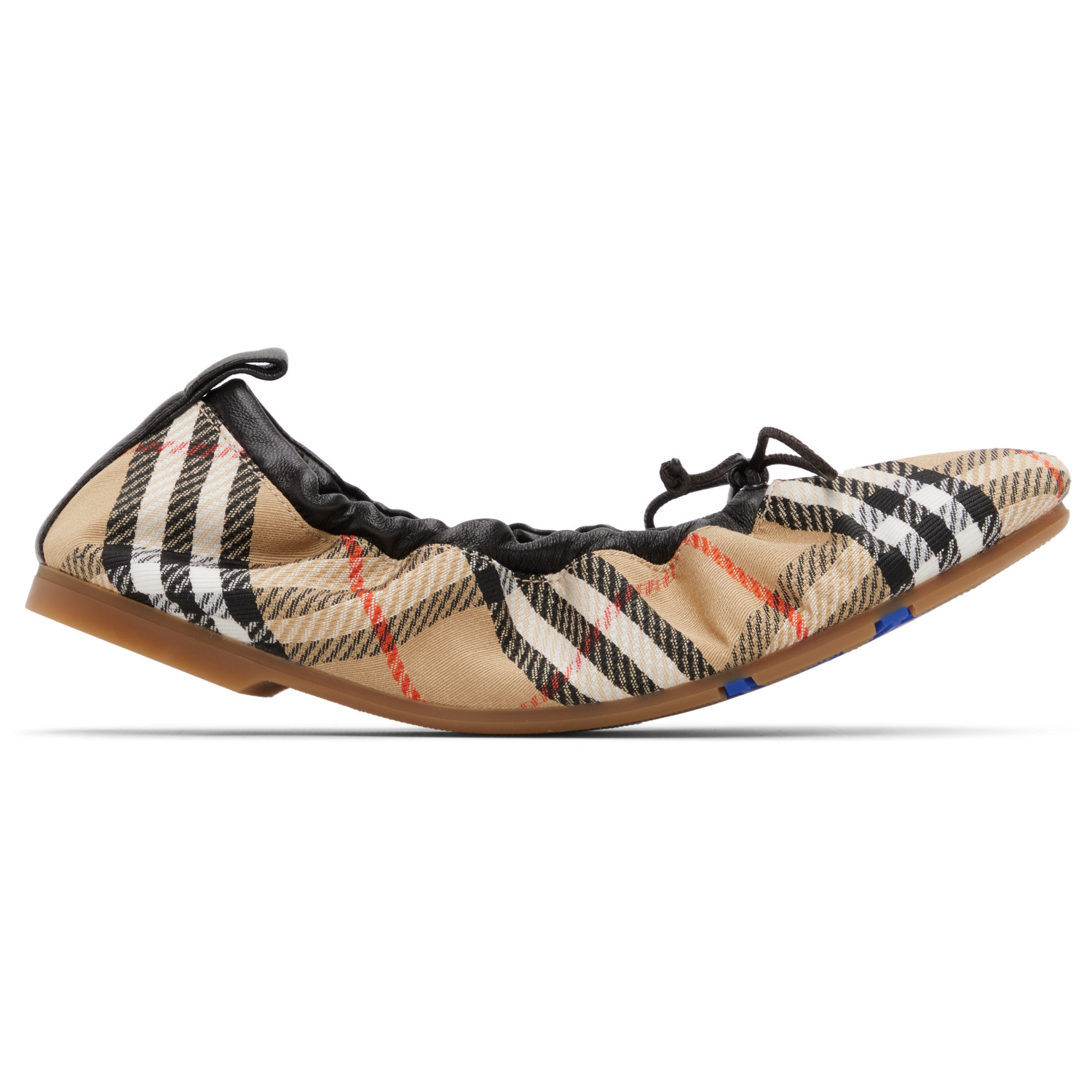 Burberry Beige Check Fawn Ballerina Flats